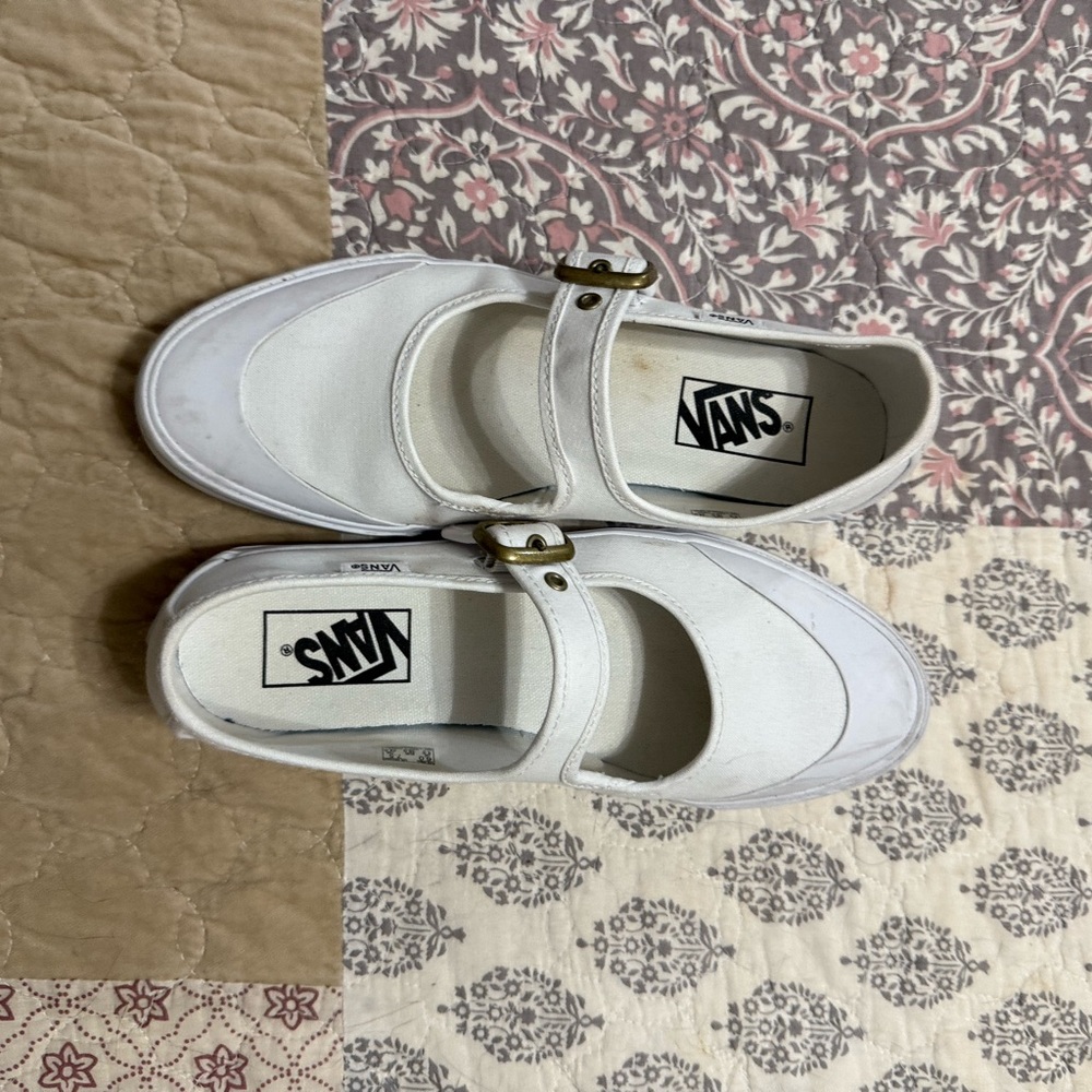 Vans White Mary Jane Shoes